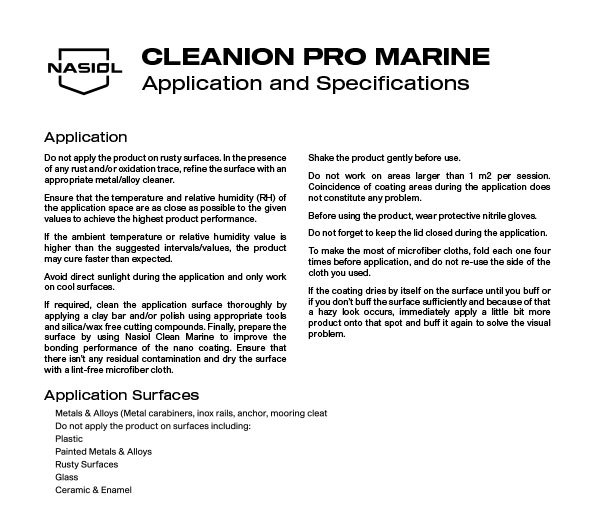 cleanion pro marine dokuman