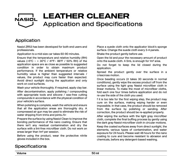 leather cleaner document