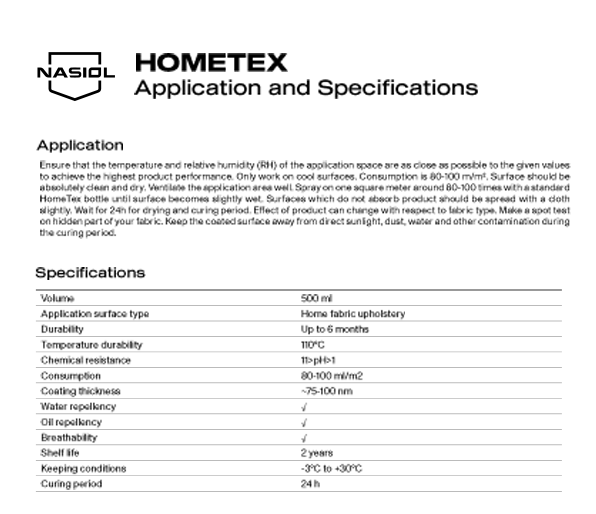 Hometex, Spray Impermeabilizante Textil