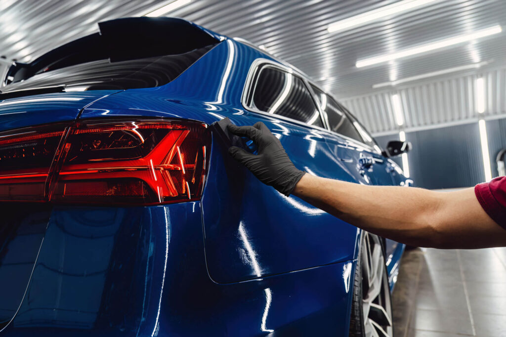 eramic coating durability testing on car paint panel